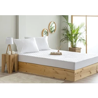 Image of Todocama Mattress Protector, Anti Dust Mite Padding, Breathable, Waterproof and Hygienic (Bed 140 x 190/200 cm)