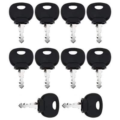 Image of Create idea 10pcs Ignition Starter Key Agricultural/Excavator Machinery Forklifts Compactor Compatible with AHLMANN AVANT BOBCAT BOMAG CASE DEUTZ JCB IHC
