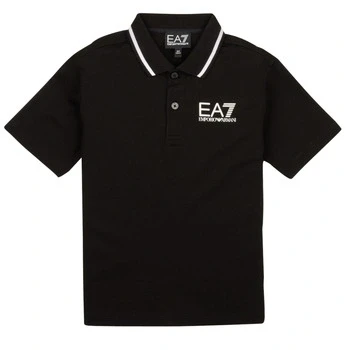 Image of EA7 Emporio Armani Unisex Polo shirt for kids, Size: 6y, Black