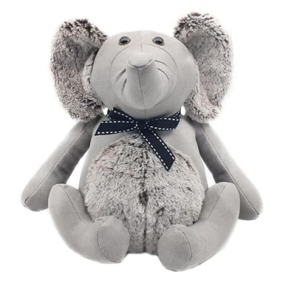Image of lesser and pavey LP48879 Faux Leather Elephant Design Doorstop Grey Accessory