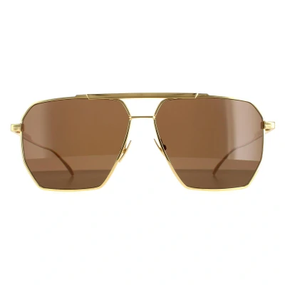 Image of Sunglasses Bottega veneta Bv1012s col. 003 Man Pilot Gold