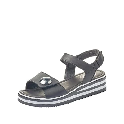 Image of Rieker Women&#039;s Frühjahr/Sommer V02S8 Closed Toe Sandals, Black (Schwarz 00), 6.5 UK