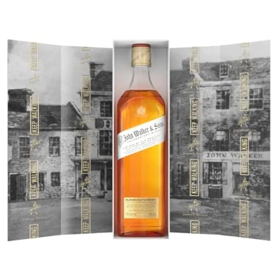 Image of Johnnie Walker Blended Scotch Whisky 51% vol 70cl John and Sons 200th Anniversary Celebratory Blend Amazon Exclusive Neat or in Drinks With Gift Box