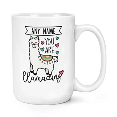 Image of Personalised You are Llamazing Llama 15oz Large Mug Cup