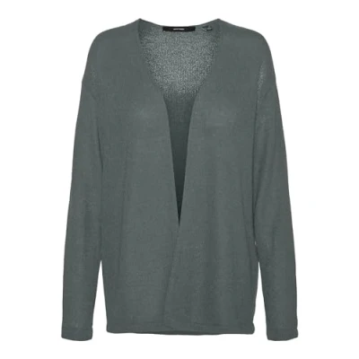 Image of Vero Moda Womenss Eddie Open Cardigan in Green viscose Size 8 UK