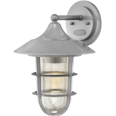 Image of Marina 1 Light Medium Outdoor Wall Lantern Silver IP44, E27