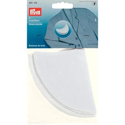 Image of Prym Large Dress Shield White, Card, 18.5 x 11 0.8 cm