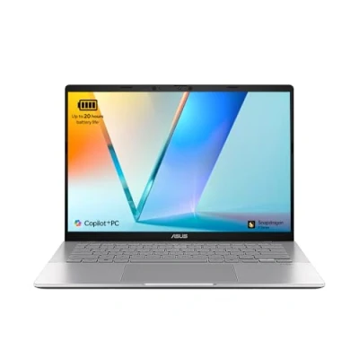 Image of ASUS Vivobook S14 S3407QA 14.0&quot; 2.8K Next Gen AI Laptop with Co Pilot+ (Qualcomm Snapdragon X Plus, 45 TOPS, 16GB RAM, 1TB PCIe G4 SSD, Backlit Keyboard, 20 Hour Battery Life, Windows 11 Home)