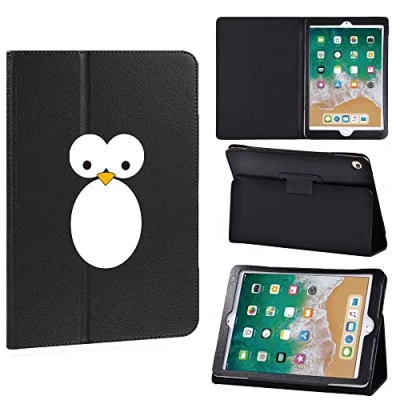 Image of Printed Leather slim lightweight Stand Cover Case For New iPad Mini 5th Generation 7.9&quot; 2019 / 4 2015 with Auto Sleep/Wake, (penguin)