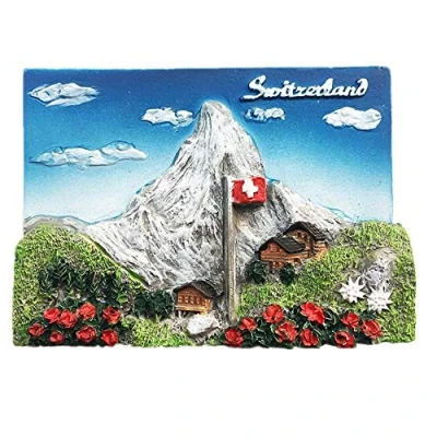 Image of Jungfrau Switzerland 3D Fridge Magnet Tourist Souvenir Gift Home &amp; Kitchen Decoration Magnetic sticker Refrigerator Collection