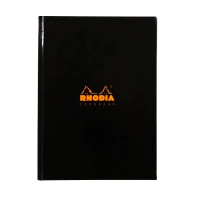 Image of Rhodia Business Book A5 Casebound Hardback 192 Pages Black (3 Pack)