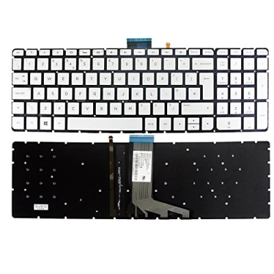 Image of Gintai Keyboard UK Layout for HP Envy X360 M6 W W000 W100 15 W001NA W002NA W003NA W004NA W101NA W102NA W103NA W104NA Backlit Laptop (Silver)