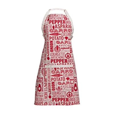 Image of Premier Housewares Cooking Aprons For Women Funky Design Baking Apron Ladies / Teenagers 100% Cotton Kitchen Red White Womens 87 x 1 69