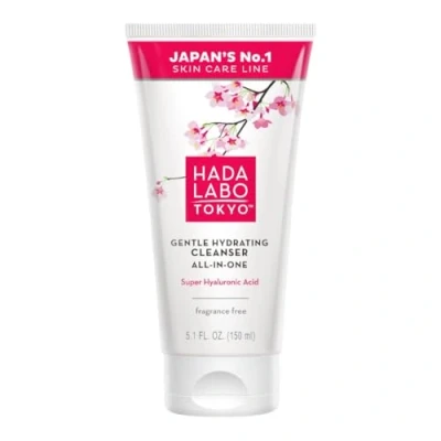Image of Hada Labo Tokyo Super Hyaluronic Acid Gentle Hydrating Cleanser All In One, for Skin Types, Age 18 39, 150 ml (Pack of 1)