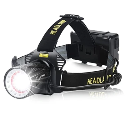 Image of haoyehome Head Torch Super Bright, Torches LED Bright 110000 Lumens with Motion Sensors, 4 Modes, Zoomable, Rechargeable for Camping Hunting Walking Fishing Biking
