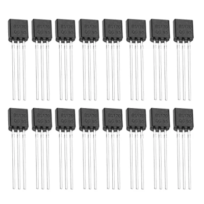 Image of eMagTech 50Pcs BS170 MOSFET Transistor Replacement N channel Rectifier Tube Field Effect Tubes Accessories for Electronic DIY Project DC Motor Control