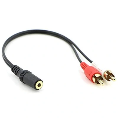 Image of Beausoleil 2 RCA Male to Female 3.5mm Jack Aux Stereo Audio Cable