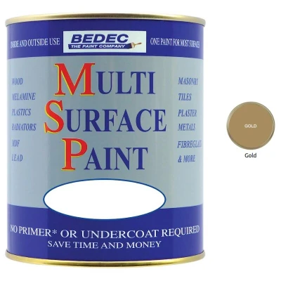Image of Bedec MSP Multi Surface Paint, Gold 250ml