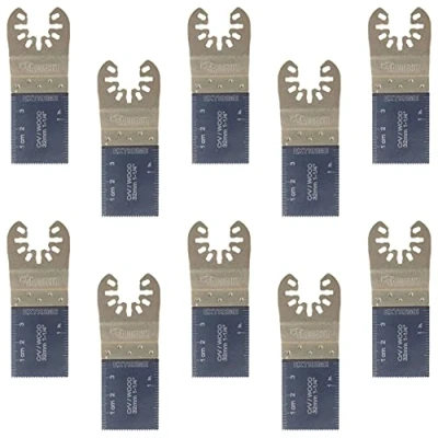 Image of 10 x SabreCut SP35F_10 35mm Fast Fit Fine Tooth Wood Blades Compatible with Dewalt, Stanley, Black and Decker, Bosch, Fein, Makita, Milwaukee, Parkside, Ryobi, Worx Multi Tool Accessories
