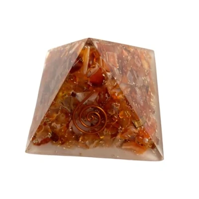 Image of VIE Orgone Reiki Healing Pyramid, Red Carnelian, 5.5cm, One