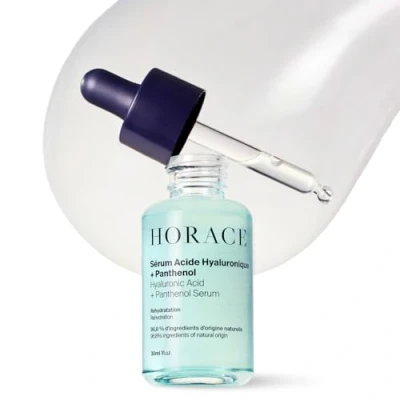 Image of HORACE Hyaluronic Acid + Panthenol Face Serum for Men Advanced Moisturising Facial Treatment Dry Skin, Dehydration Lines, and Elasticity Vegan Skincare All Skin Types Unscented, 30ml