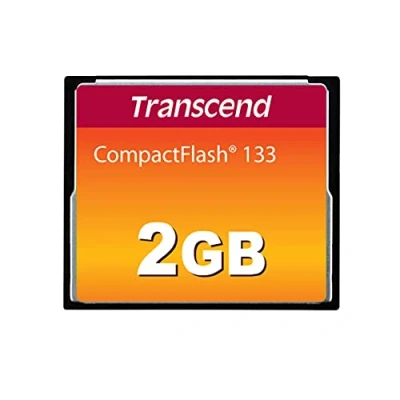 Image of Transcend 2GB CompactFlash 133 Memory Card (CF Card) Up to 50/20 MB/s, Supports Ultra DMA transfer mode 4 with MLC NAND Flash ideal for entry level DSLRs TS2GCF133