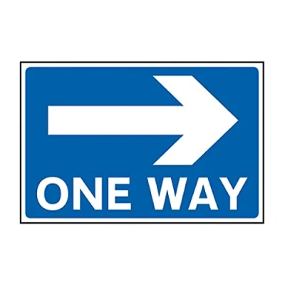 Image of One Way Arrow Right Sign, 3mm Foamed PVC Board, W600mm x H400mm