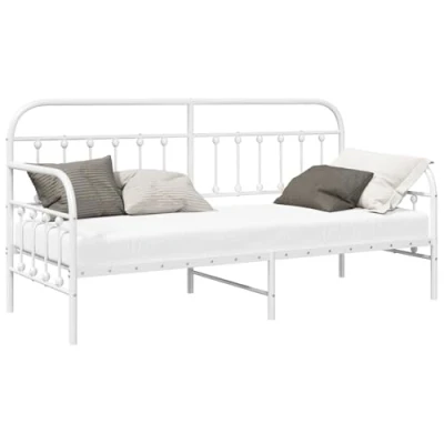 Image of vidaXL Daybed Frame in White, 75x190 cm, Made of Steel