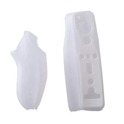 Image of OSTENT Soft Silicon Cover Case Skin Pouch for Nintendo Wii Remote Nunchuk Controller Color White