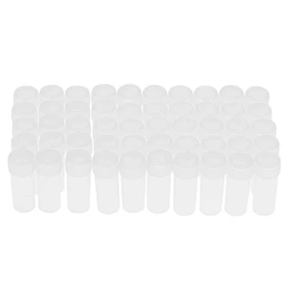 Image of Yosoo Health Gear 5ml Bottles, 50 Pieces Liquid Sample Collection Pot, Plastic Vials Test Tubes with Lids, Sampling Screwcap Bottle, Vial Storage Container Caps for Lab