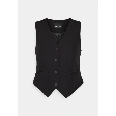Image of Pieces Pcbozzy Waistcoat, Women&#039;s, Size: XS, Black