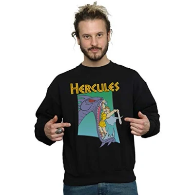 Image of Disney Men&#039;s Hercules Hydra Fight Sweatshirt Black Large