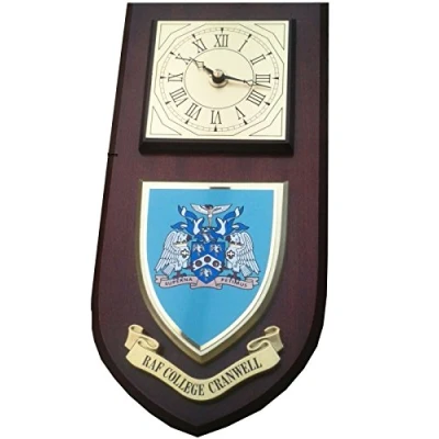 Image of RAF Royal Air Force College Cranwell Regimental Military Wall Plaque Clock