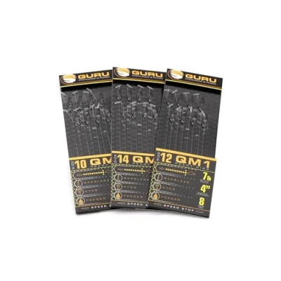 Image of Guru QM1 4&quot; Speed Stop Hair Rigs Barbless (Size 16 6lb)