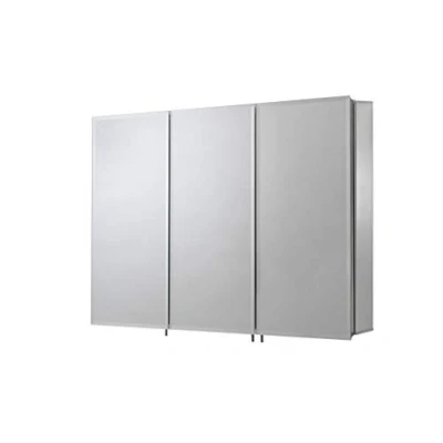 Image of Croydex Kennet Triple Door Tri View Aluminium Cabinet with Hang N Lock Fitting System, 91.4 x 66 cm