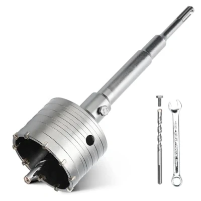Image of hsawbit 85mm Core Drill Bit SDS Concrete Hole Cutter with 220mm Shank, Masonry Saw Wall Holesaw for Brick Stone