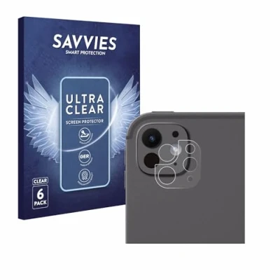 Image of Savvies 6 Pack Screen Protector compatible with Apple iPad Pro 13&quot; WiFi Cellular 2024 (ONLY Camera Lens) Protection Film Clear