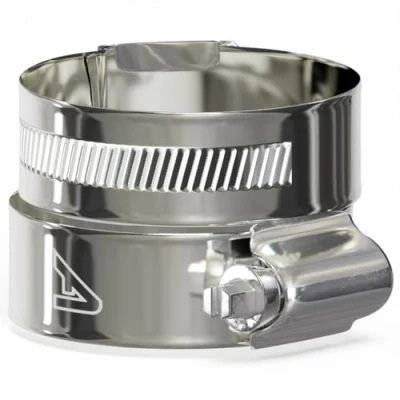 Image of 2 Pack 16mm &gt; 22mm Worm Drive 304 Stainless Steel Hose Pipe Clamps Clips