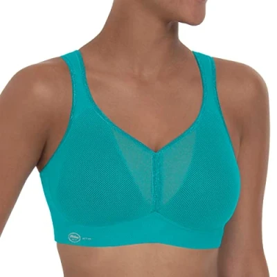 Image of Anita Women&#039;s Padded Sports Bra air Control DeltaPad 5544 Peacock 34C