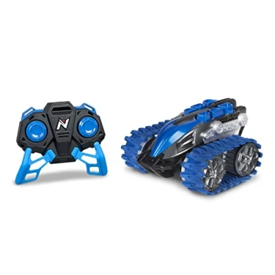 Image of Nikko 10182 Remote Controlled RC, Mini Off Road Caterpillar Vehicle, Small Tank with 360 rotations and Cool Stunts, Toy car for Children from 6 Years Adults, Approx. 15cm, Nano Trax Blaze Blue