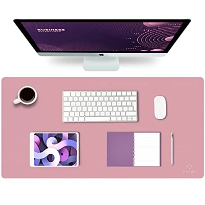 Image of K KNODEL Large Desk Mat, Office Pad, Computer Laptop Mat for Desk, Protecor Desktop Writing Blotter Cover (80x40cm, Purple)