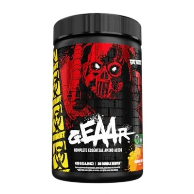 Image of Mutant GEAAR 9.4g of EAA Powder + Arginine, 7g BCAAs, 4g Leucine, Electrolytes, Coconut Water, 30 Servings (Orange Rush)