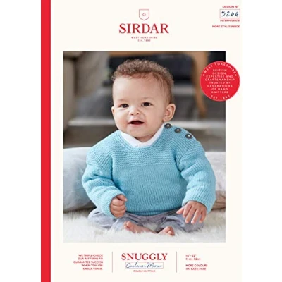 Image of Sirdar Snuggly Baby Cashmere Merino DK Knitting Pattern 5244 Sweaters