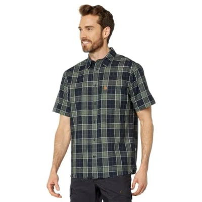 Image of Fjällräven ÖVIK Travel Shirt Shirt, Men&#039;s, Size: Large, Dark navy/patina green