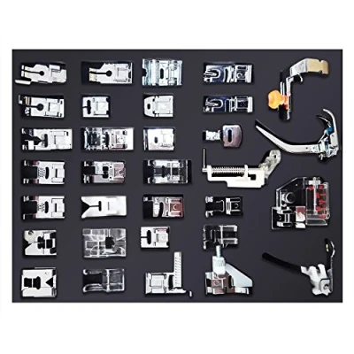 Image of NUZAMAS [Updated] 32pcs Professional Sewing Machine Presser Feet Set, Multifunction Domestic Foot Space Parts Accessories for Brother, Babylock, Singer, Janome, Kenmore, Box Packed