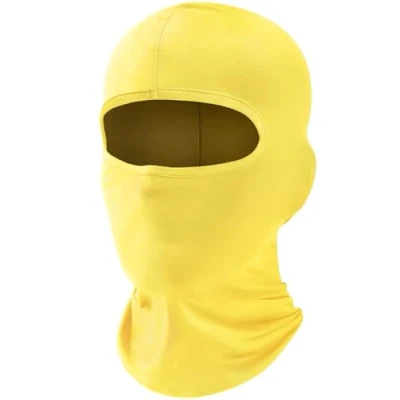 Image of fuinloth Balaclava Ski Face Mask, Motorcycle Cycling Neck Warmer for Helmet, UV Protector Scarf Men/Women Yellow