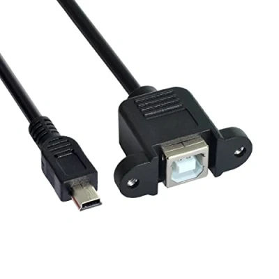 Image of Chenyang Micro USB 5pin Male to B Female Panel Mount Type Cable 50cm with Screws