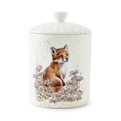 Image of Wrendale Designs &#039;Make My Daisy&#039; Fox Medium Lidded Storage Jar