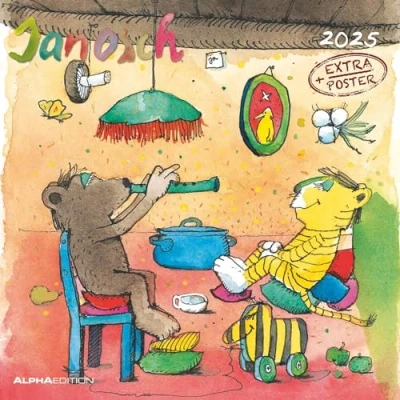Image of Janosch 2025 Broschürenkalender 30x30 cm (30x60 geöffnet) Kalender mit Platz für Notizen inkl. Poster Bildkalender Wandplaner Wandkalender