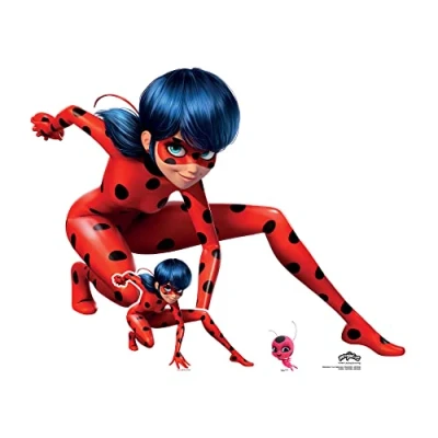 Image of Star Cutouts SC4051 Ladybug Cardboard Cut Out Height 93cm Miraculous: Tales of &amp; Cat Noir